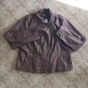 Pleather motorcycle jacket